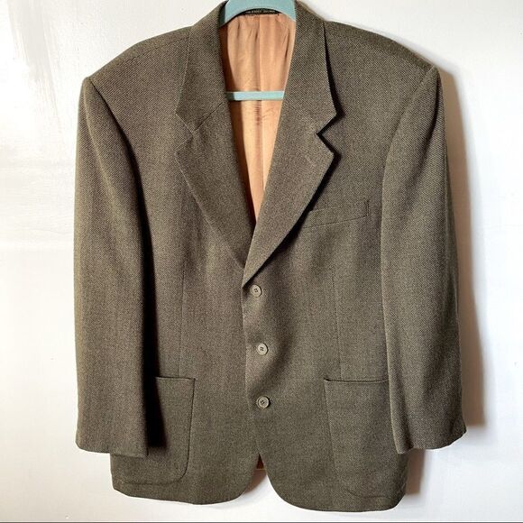 Men's 💯% Wool Suit Jacket Sz 42R - Picture 2 of 14
